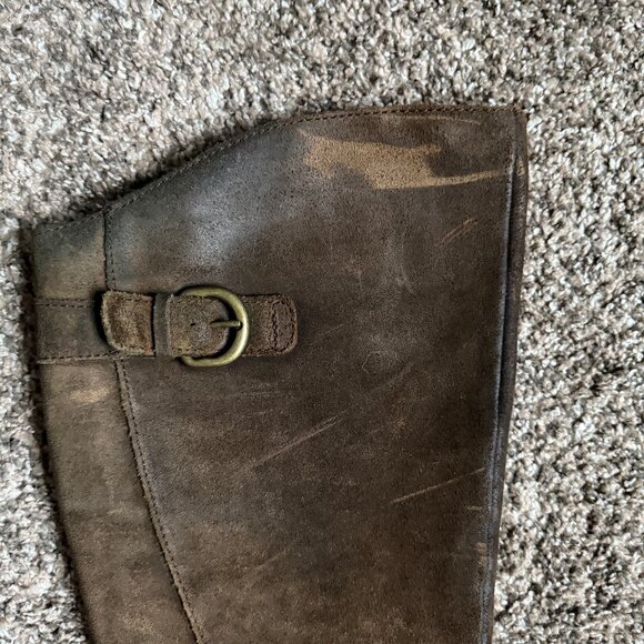 Born Kylli Distressed Brown Suede Riding Boots, Size 9M - Picture 4 of 14